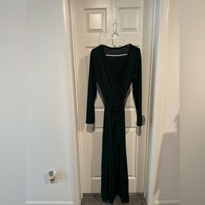 Green and black jumpsuit